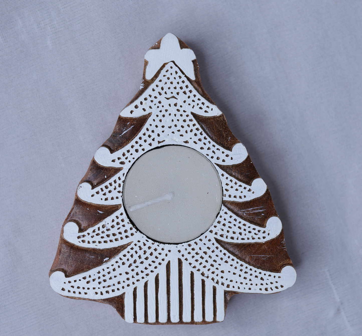CHRISTMAS TREE BLOCK CANDLE