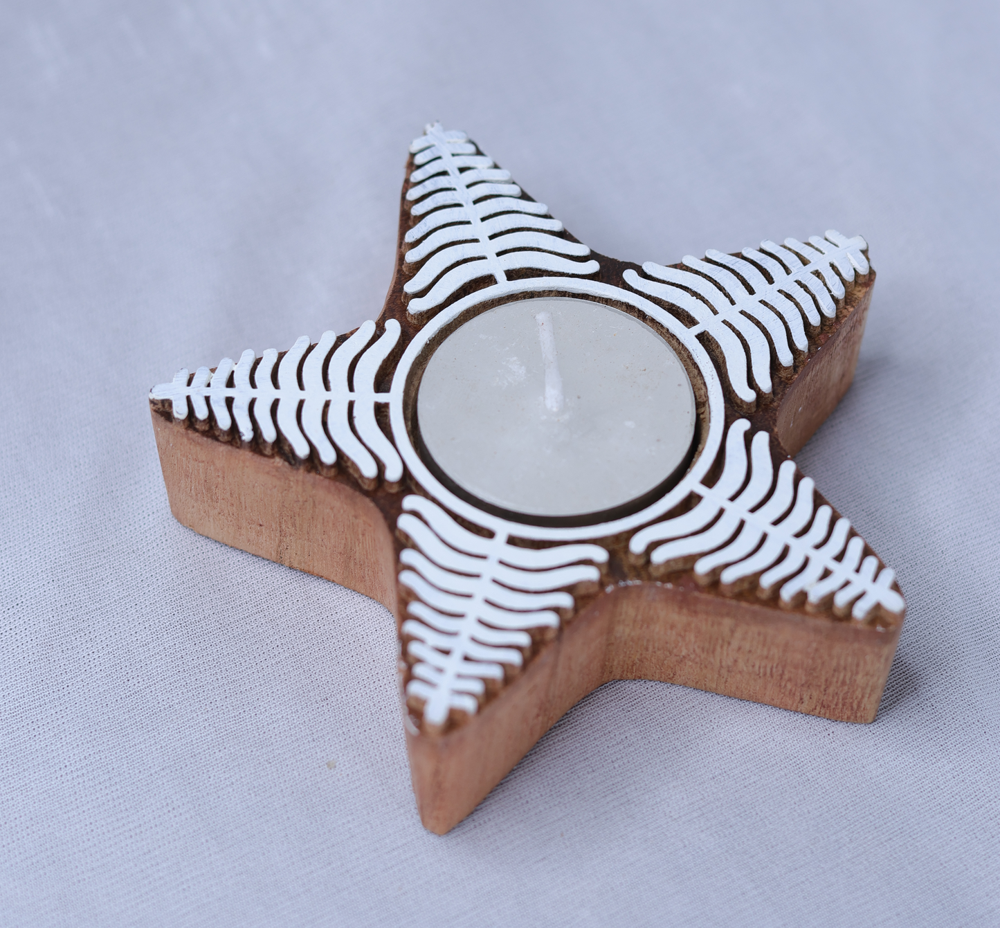CHRISTMAS STAR BLOCK CANDLE