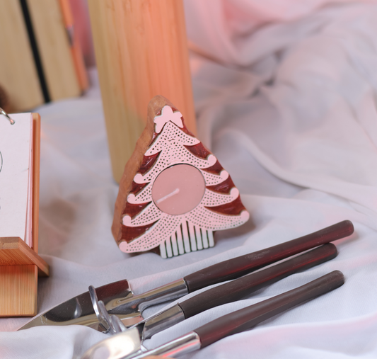 CHRISTMAS TREE BLOCK CANDLE