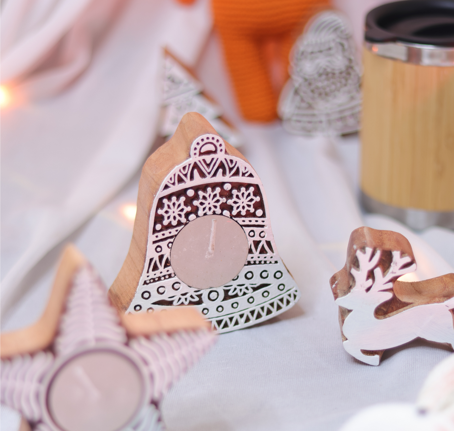 CHRISTMAS BELL BLOCK CANDLE