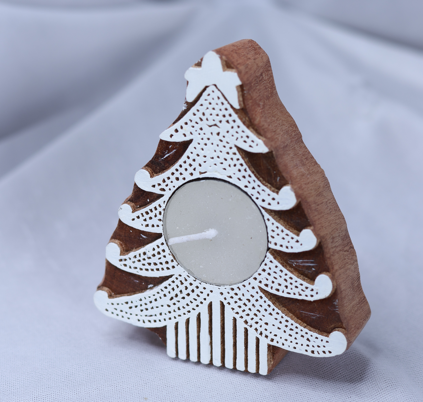 CHRISTMAS TREE BLOCK CANDLE