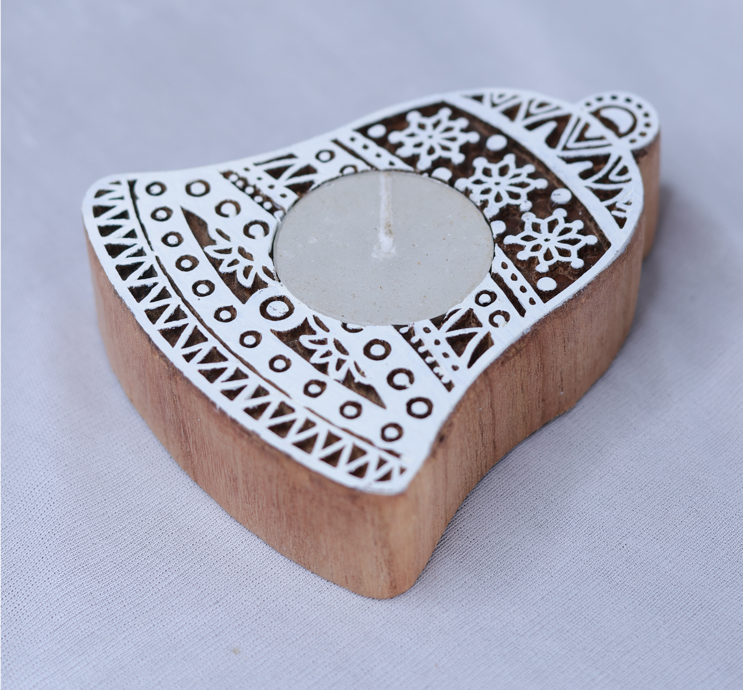 CHRISTMAS BELL BLOCK CANDLE