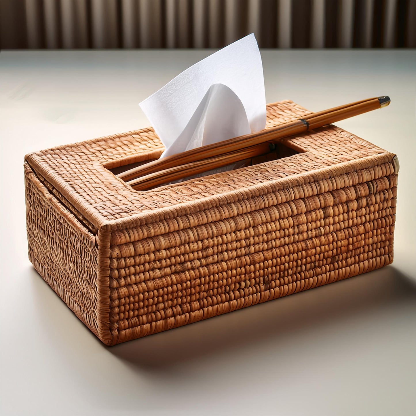 BAMBOO CANE TISSUE BOX