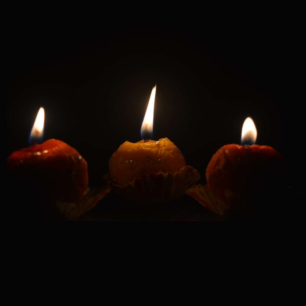 DIWALI SPECIAL - LADOO SOY WAX CANDLES (SET OF 6)